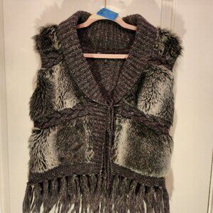 Dollhouse faux fur knit vest.